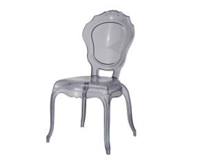 China Plastic Princess Stackable Wedding Dining Chairs Event Rent , Clear / Grey / Pink wholesale