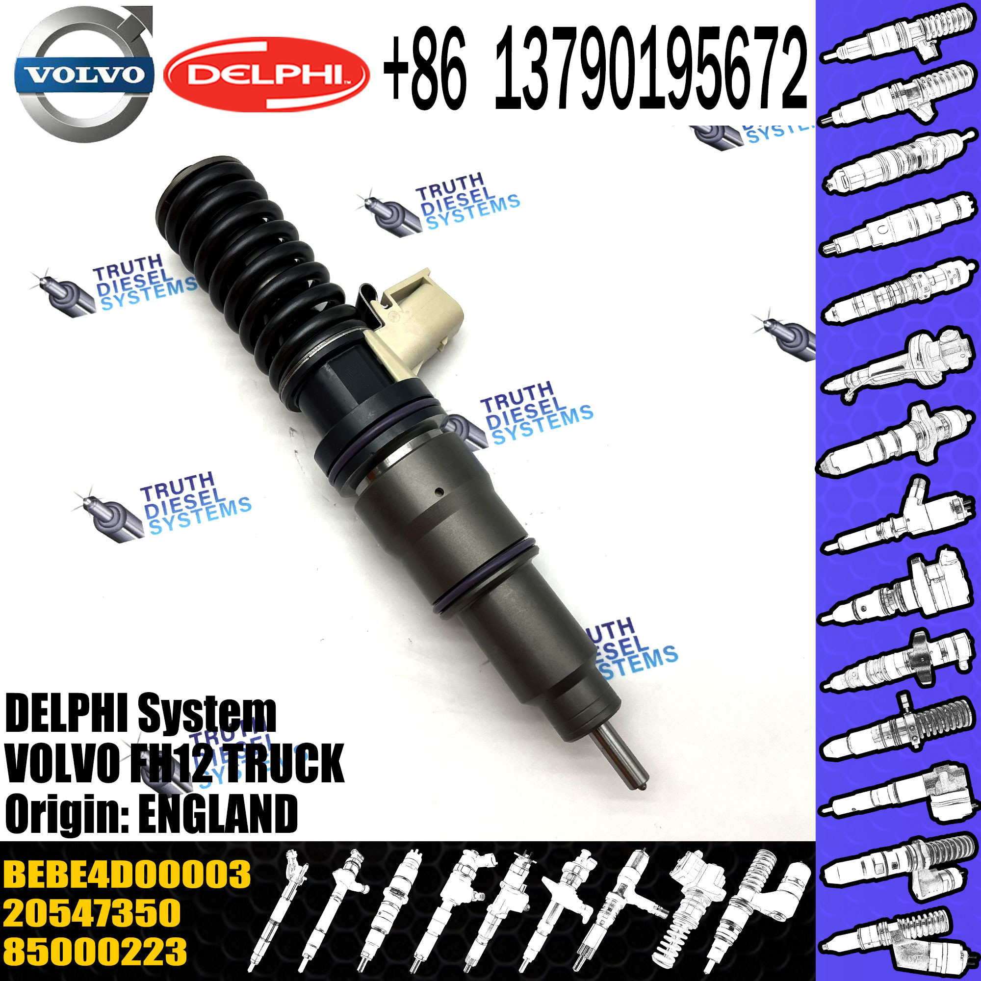 Common Rail Diesel Fuel Injector BEBE4D00003 20510724 85000223 for Engine Parts