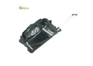 China PU Polyester Silver Trolley System Wheeled Duffle Rolling Luggage Bag wholesale