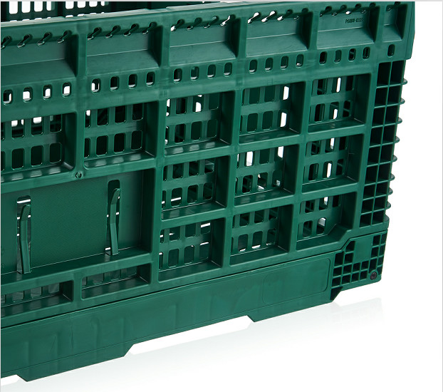 Vented Foldable Fruit And Vegetable Plastic Crates Loading Capacity 20kg