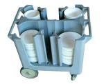 Hotel Restaurant Adjustable Dish Dolly For 11.7cm To 33cm Dishes