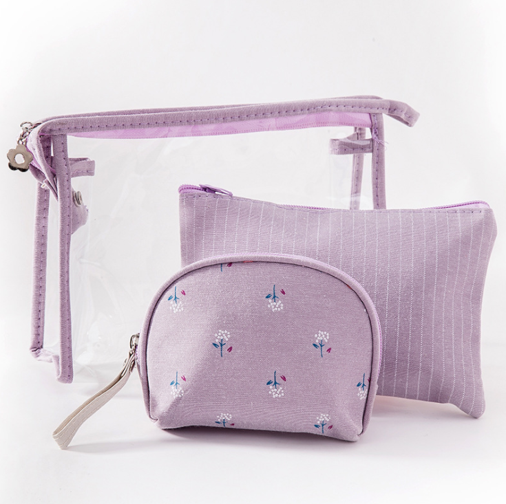 Collapsible Hanging Rolling Toiletry Bag Modern 3 Piece Set Foldable