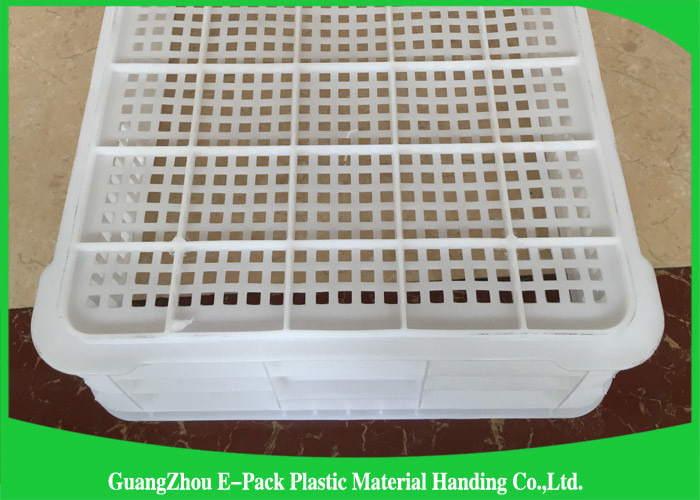 Recyclable Plastic Crates With Lids , Light Weight Stacking Storage Boxes For Logistic