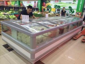 China Seafood Supermarket Island Freezer -20°C Low Temperature Famous Brand Compressor wholesale