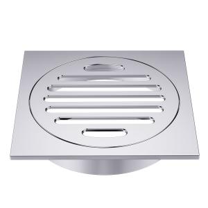 China Recessed Circular Shower Drain , Brass Round Floor Drain Without Trap wholesale