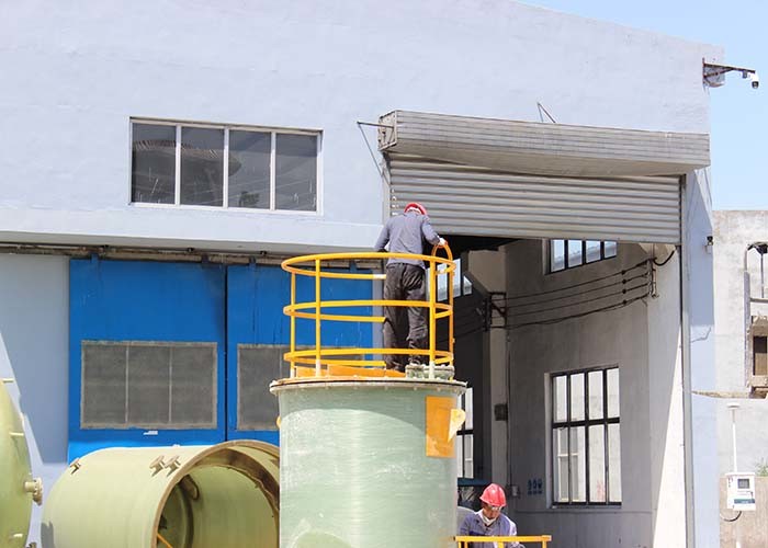 High Strength 4m3 Frp Industrial Septic Tank Vertical Round Alkali Storage