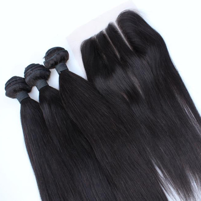 Unprocessed virgin peruvian hair bundles,Silky Straight pure virgin peruvian hair with lace closure