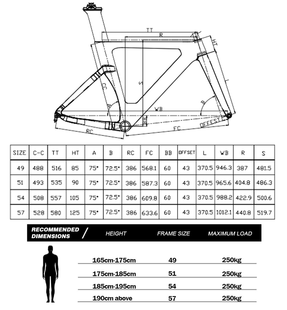 Full Carbon Fiber Bicycle Frame 700C Road Bike Frame Di2 Mechanical