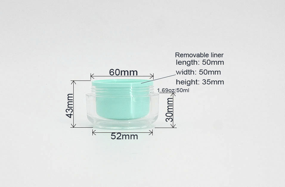 Double Layer 54mm 1.75oz Empty Lotion Jars