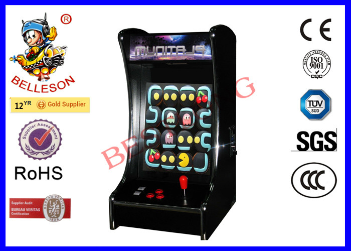 Mini Coin Op Arcade Machines Full View Angle Screen Support DIY Sticker