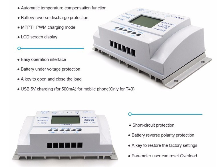 12V 24V MPPT Battery Charge Controller For Customized Battery Charging CE Certified