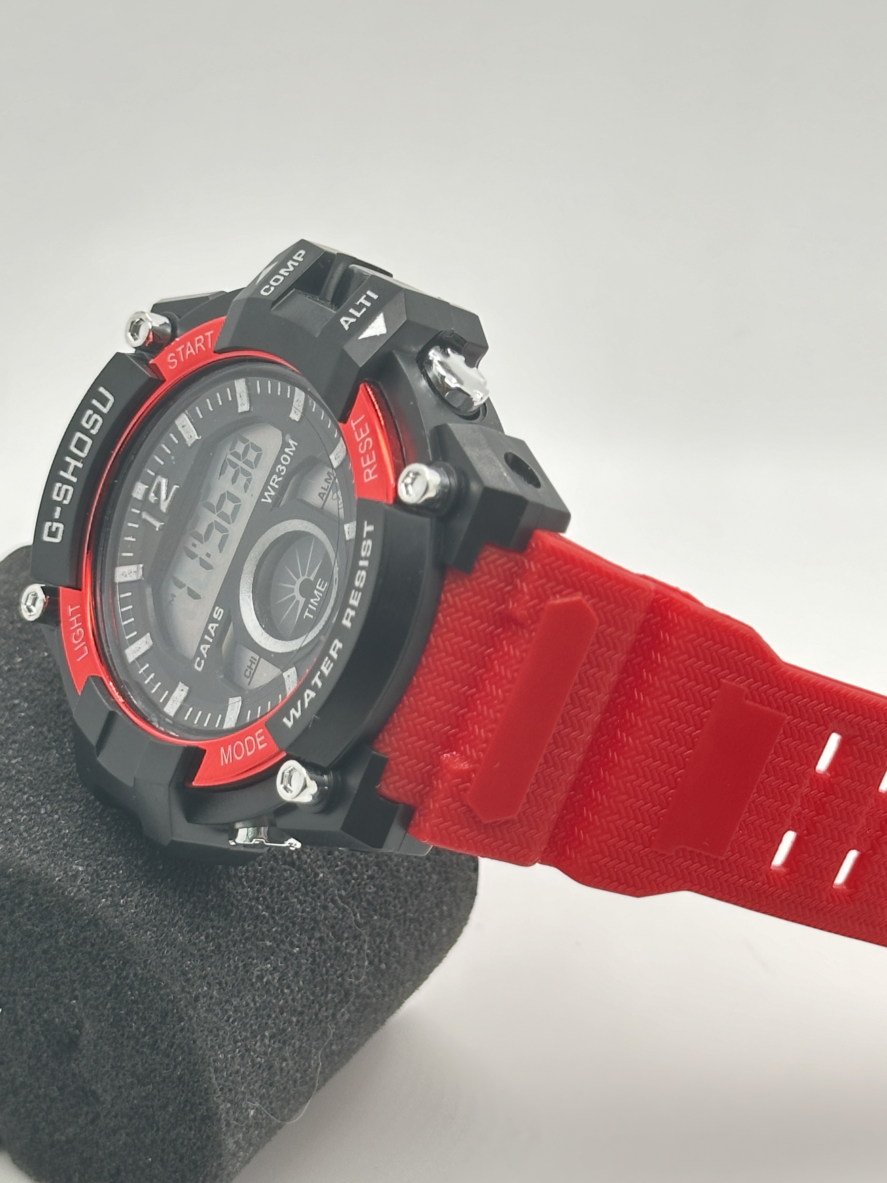 Men's Fashion Digital Sport Watch With Silicone Strap 20mm Width Backlight Alarm
