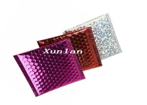 LDPE Red Metallic Envelopes Bubble Padded For Protective Packaging