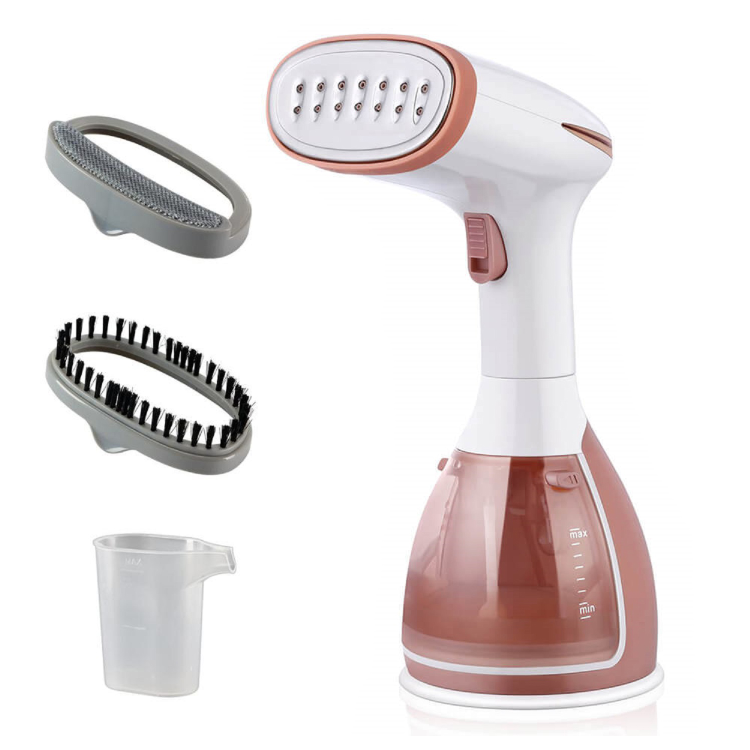 Yellow Travel Portable Handheld Clothes Garment Steamer Support No