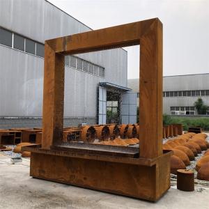 China Modern Outdoor Water Fountain Rusty Corten Steel Garden Water Feature wholesale