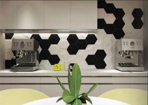 China Various Colors Hexagon Kitchen Wall Tiles Easy To Install Anti - Dust wholesale