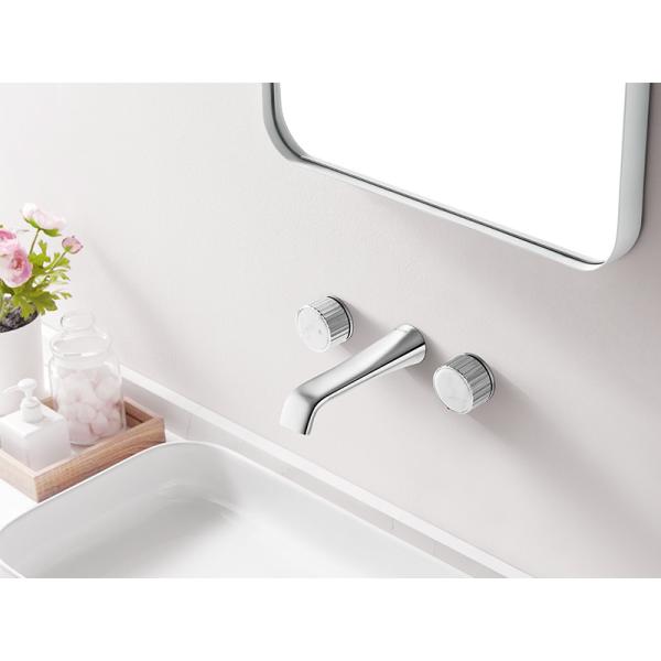 Conceal Wall Hung Basin Mixer Taps Knob Control Chrome / Gold Color