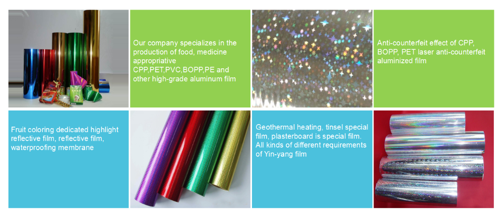 Food Packaging Roll Sealing Film with Silver Metalized CPP and Multiple Extrusion