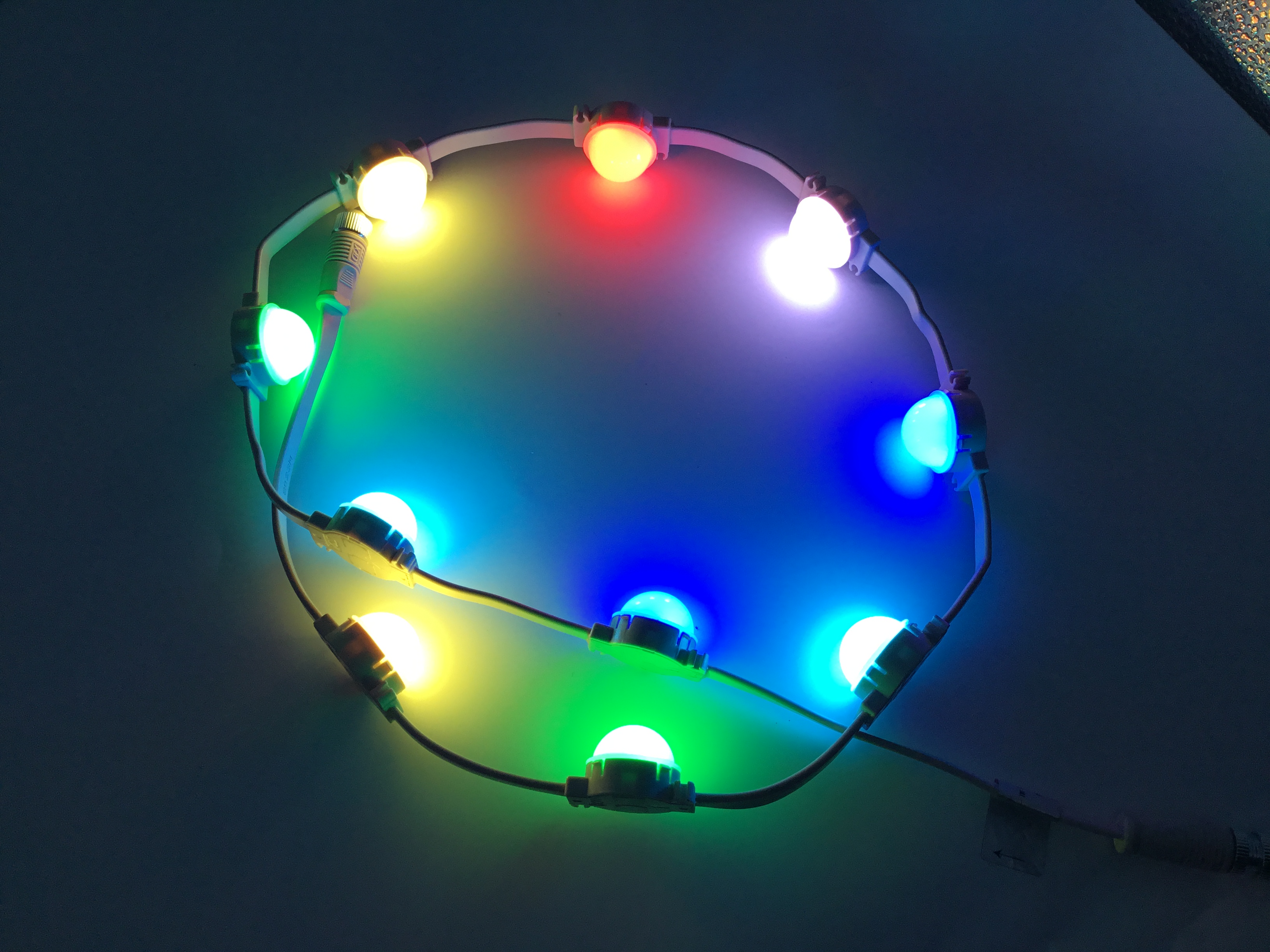RGB LED Point Lights Led Display Control 100-120degree View Angle For Building