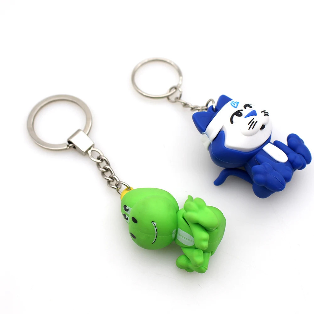 Personalized Custom Silicone Rubber Keyring Cartoon 3d Soft Pvc Keychain