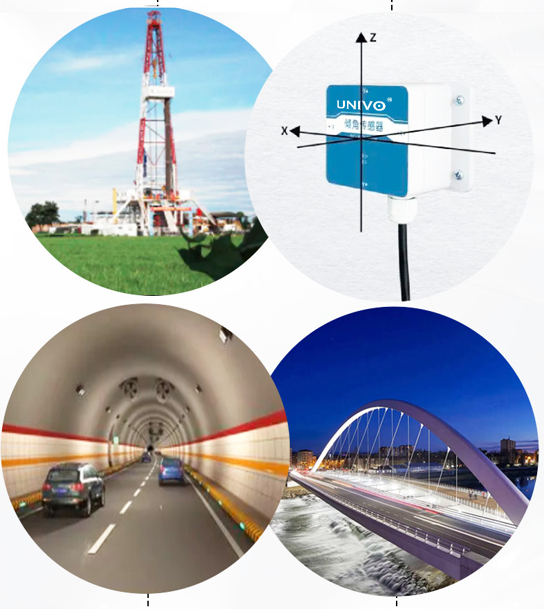 X-Y-Z Measurement Axis UNIVO UBIS-63Y RS485 Dual Axis Inclinometer for Industrial