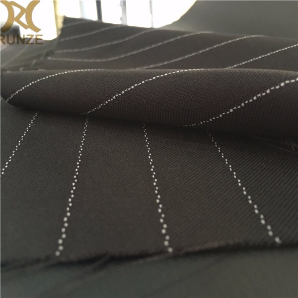 Elegant Women Dress 95% Polyester 5% Viscose Plain Stripes Fabric For Woolen Blazer Fabric Suits