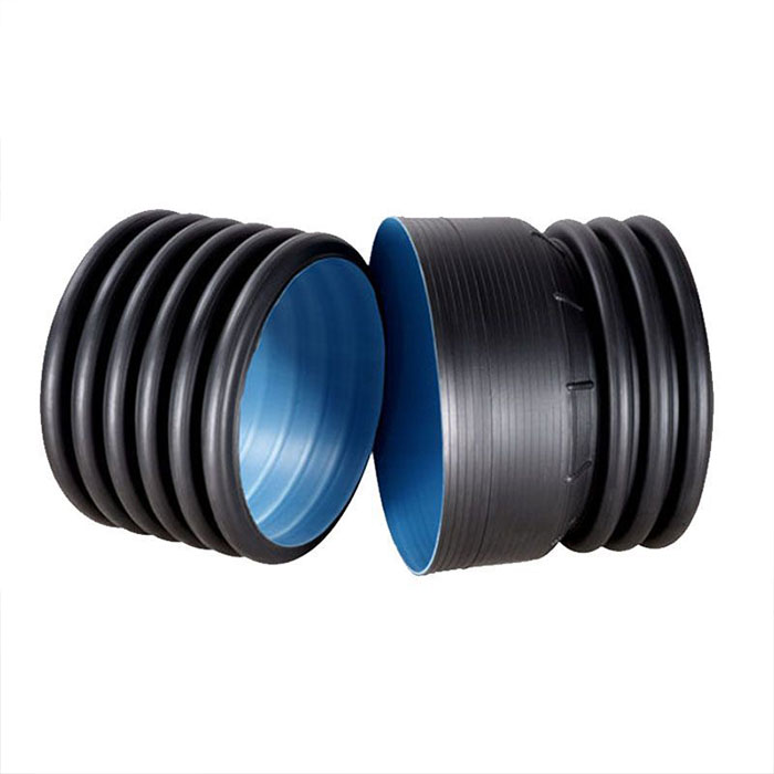110mm 160mm HDPE Double Wall Corrugated Pipes Perforated Tubes In Rolls Black