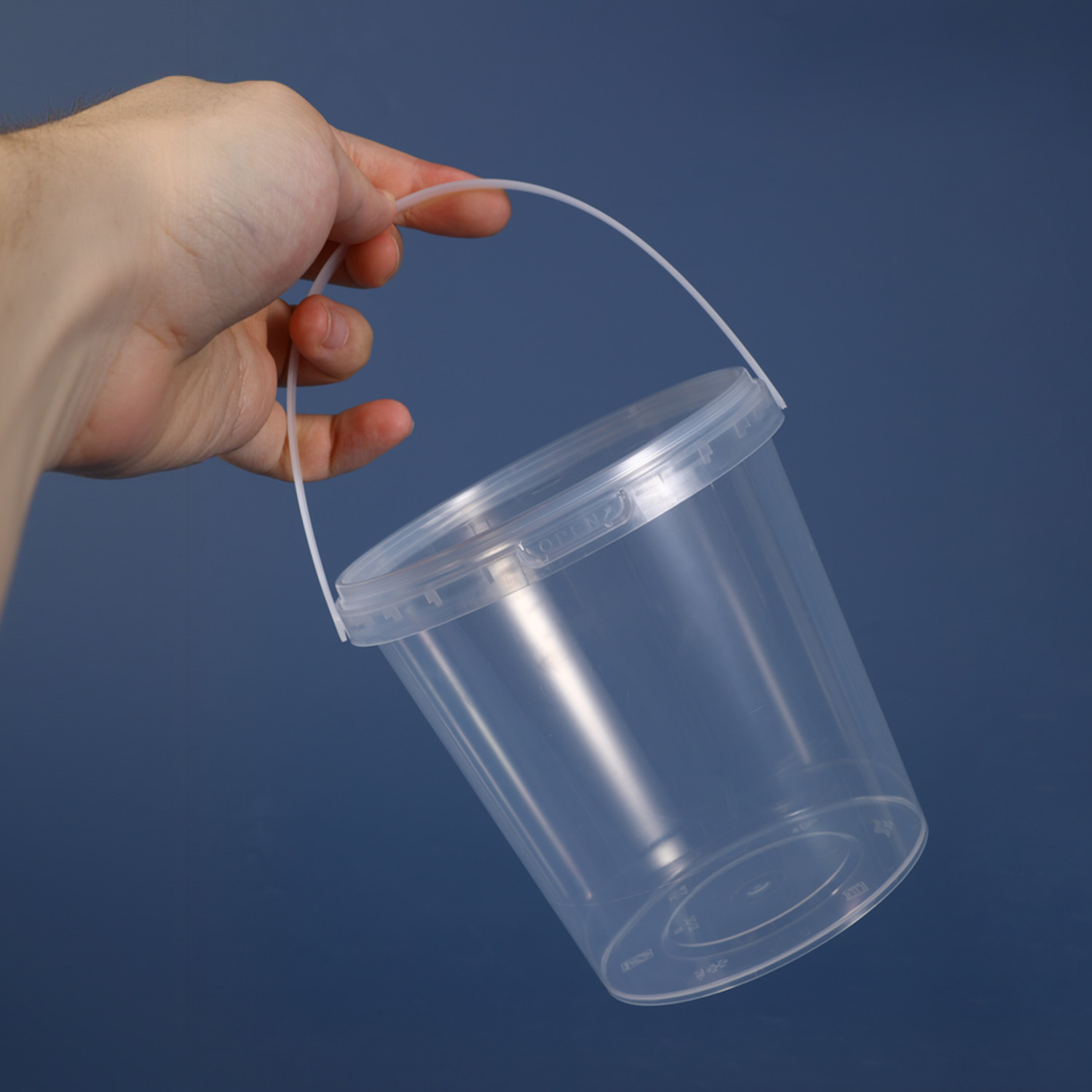 450ml-900ml Transparent Plastic Food Storage Buckets With Lids Fruit Bucket