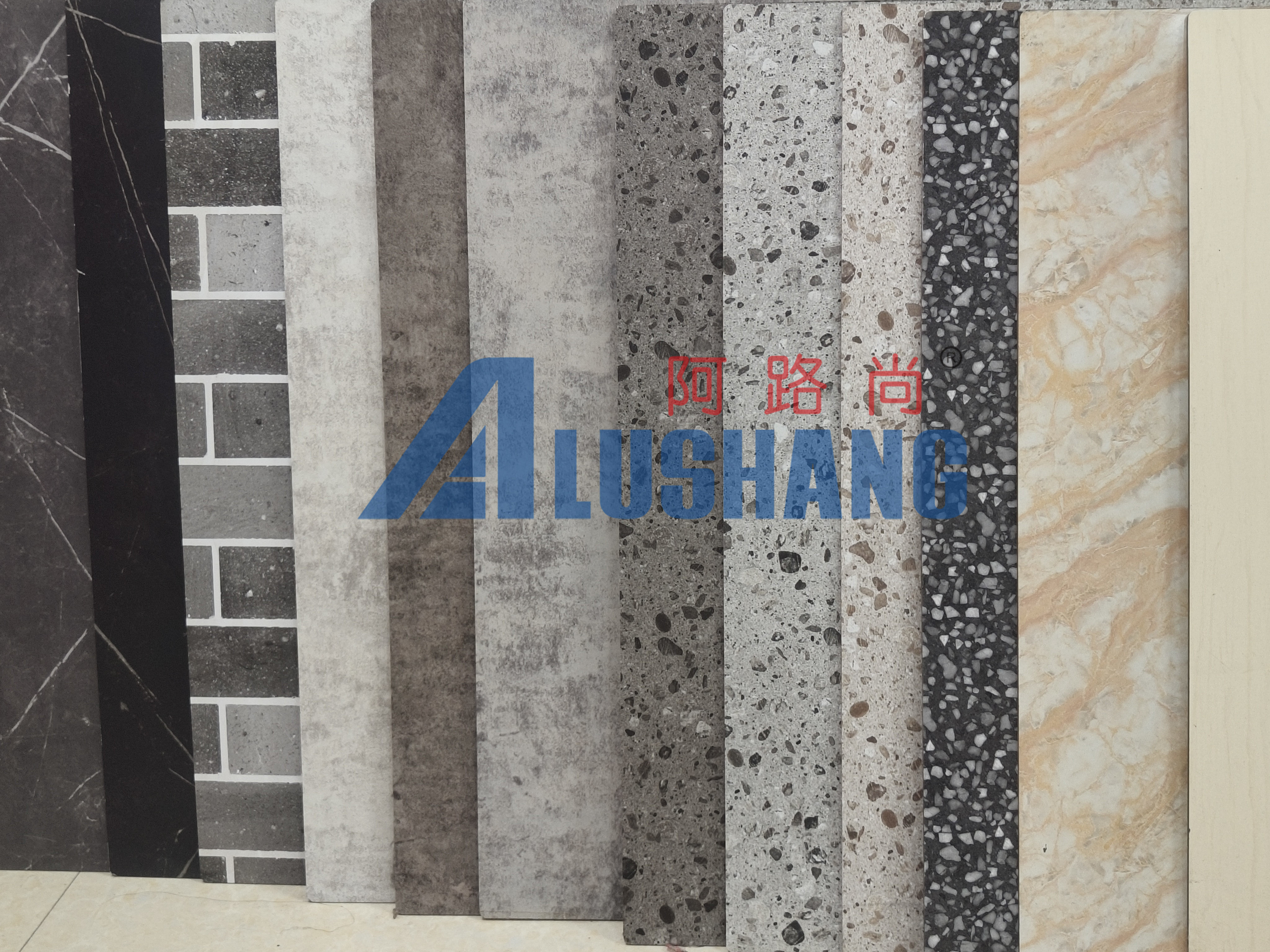 1220 X 2440MM Terrazzo White Marble Acp Sheet Sign Board Acp Aluminium Composite
