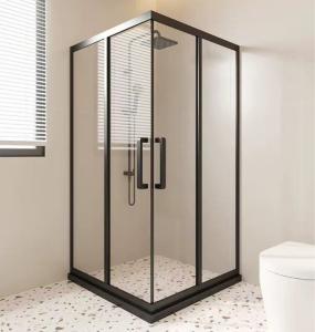 China Stainless Steel Shower Room Bathroom Glass Door Square Diagonal Sliding wholesale