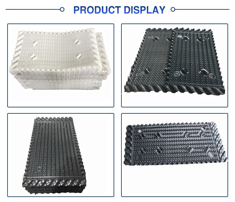 Hot Water Distribution Cooling Tower Infill Material Cross Flow Media PVC Drift Eliminator