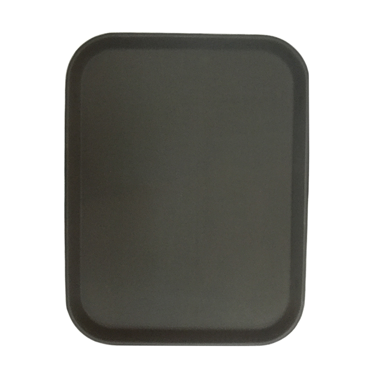 18*26inch Nonslip Rectangle Plastic Tray Large Recycled Plastic Plates Rubber Serving Tray For Hotel