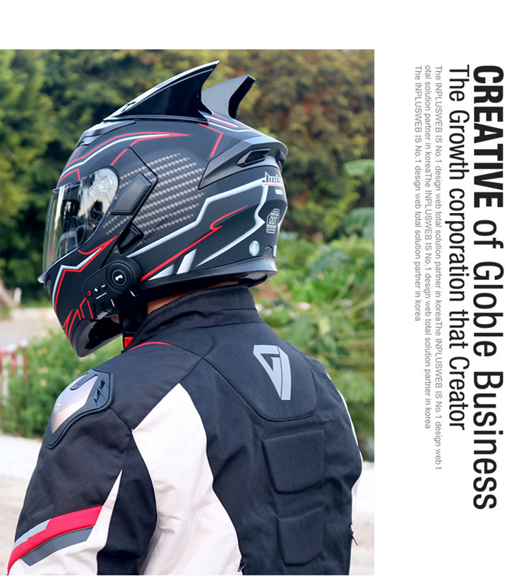 Hot sale double lenses full face bluetooth motorcycle helmet full face motorcycle helmets