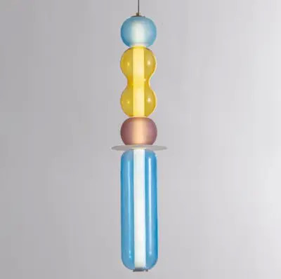 Scandinavian glass pendant lights Minimal colorful lampshade bedside lamp(WH-AP-582)
