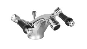 China Contemporary Bidet Mixer Taps Chrome Finish with Double Handles wholesale