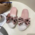 Summer Girl Pvc Flats Bow Md Sole Women'S Rubber Slide Sandal