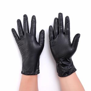 China EN455 Thickened Drilled Industrial Nitrile Glove For Car Repair wholesale