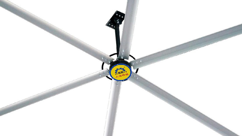 Industrial Ceiling Fan with 6pcs Alloy Blade Material for 1400m² Coverage Area and Low Noise