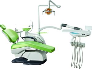 China Integral Dental Clinic Equipments Green Dental Patient Chair 220v 50HZ wholesale