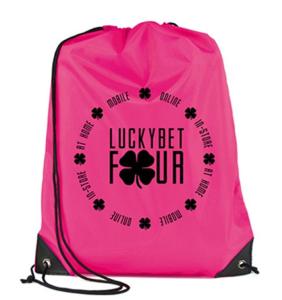 China Durable Waterproof Promotional Drawstring Backpack Red / Custom Polyester Bags wholesale