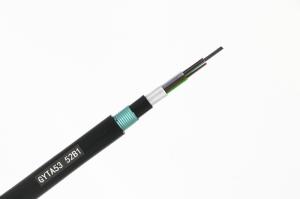 China 24 Core Outdoor Armored Single Mode Fiber Cable Over Head Black UV Polyethylene wholesale