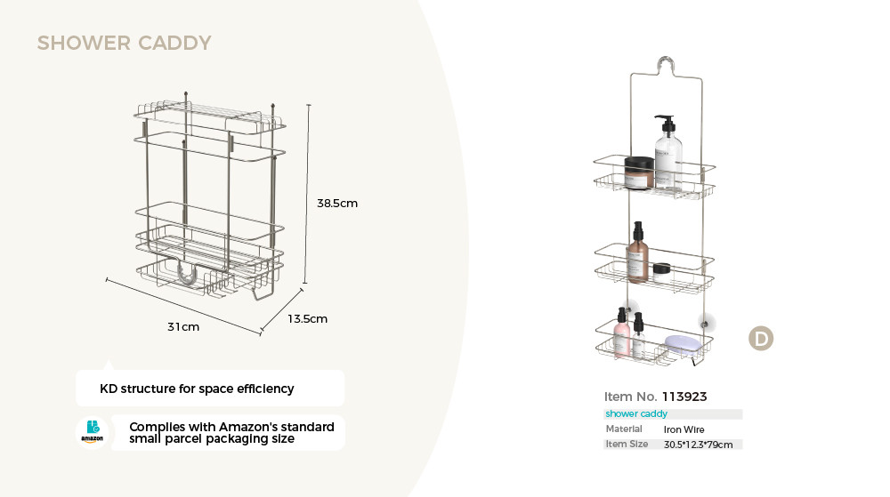 Hanging Bathroom Organizer Shower Shelf for Inside Shower No Drilling Racks Over Showerhead Rack Shower Caddy