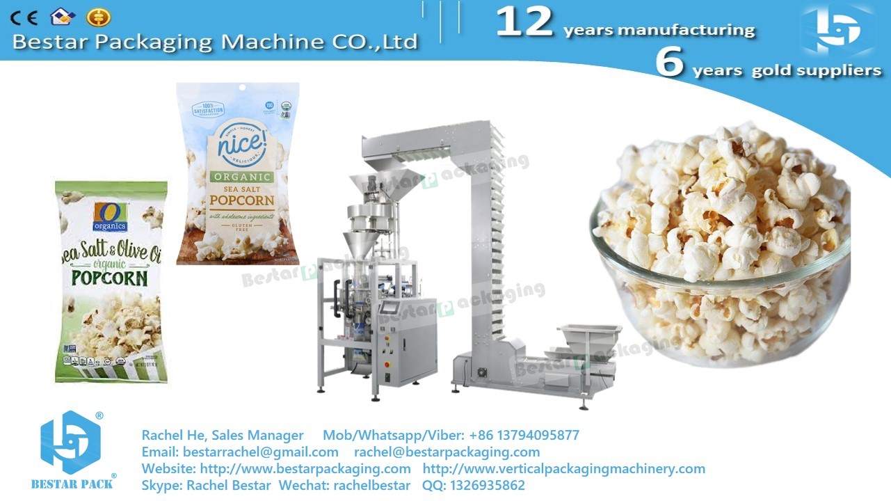 Hot! Bestar popcorn packing machine low cost snacks packaging machine BSTV-160A