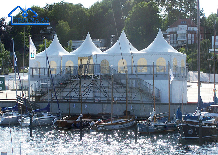 Custom Printed Transparent Pagoda Tent For Business Ceremony Hall Projection Tent