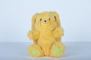 China 30CM Soft Plush Toys Environmentally Friendly Yellow Bunny Shape Printing Logo on sale