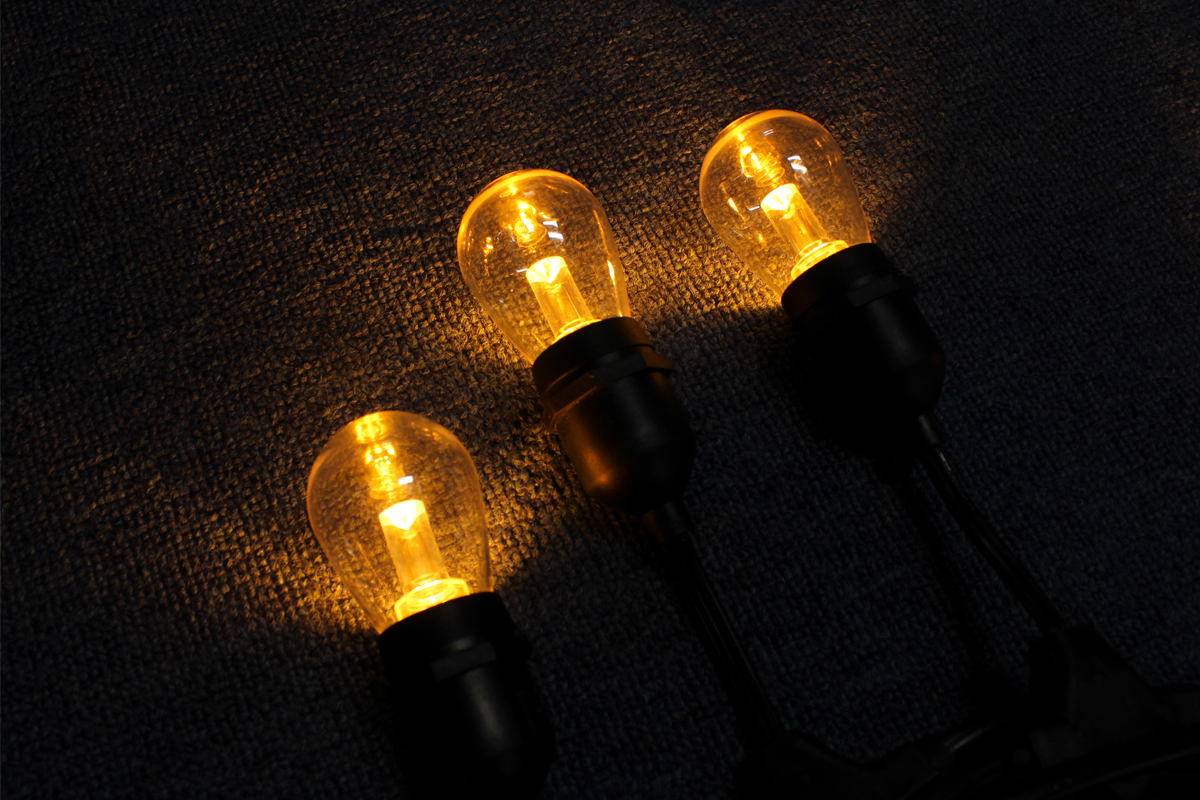24ft LED Outdoor Weatherproof led string lights Vintage Edison Remote Control Festival Temperature 2200K 3500K S14 Edison Light
