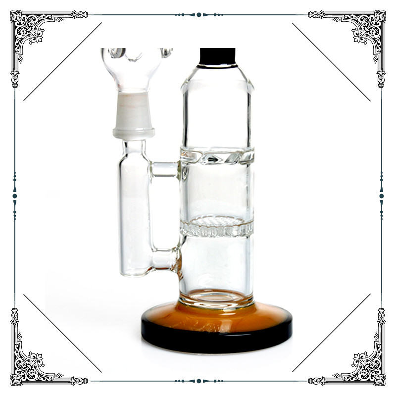 Dab Oil Rig Turbine Perc With Honeycomb Perc Smoking Water Pipes Heady Glass Bowl and Quartz Banger