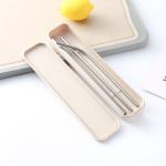 OEM Water Bottle Accessories Metal Smoothie Straws And Cleaning Brushs