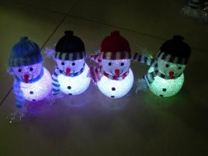 China Rainbow Color Changing LED Flashing Snowman Toy Holiday Party No Peculiar Smell wholesale