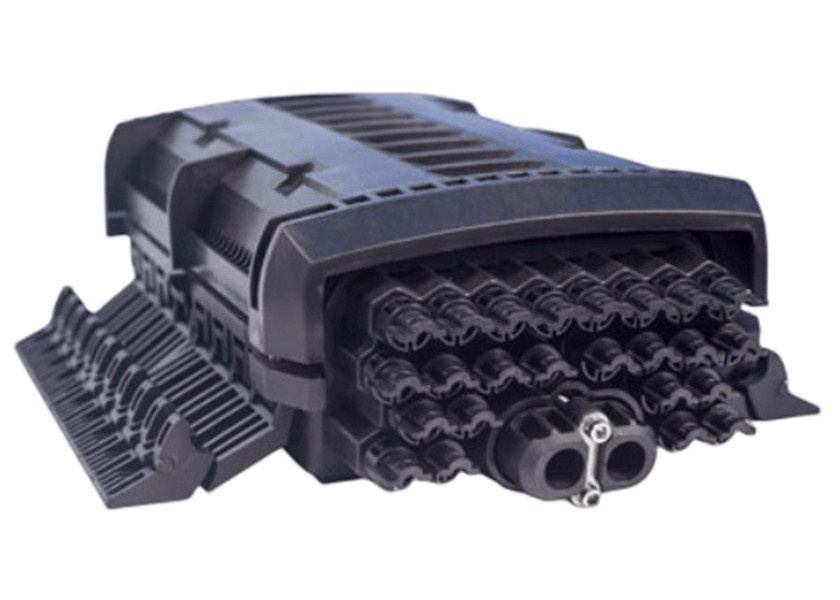 FTTB 24 Port Fiber Termination Box Wall Mount Black IP68 OM1 96Core